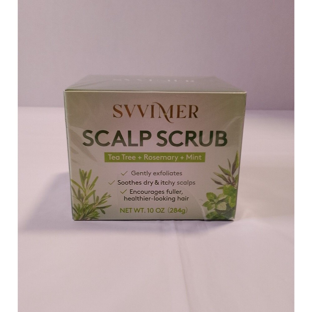 SVVIMER Scalp Scrub 10 oz Tea Tree Rosemary Mint Exfoliator Hair Treatment NEW - Picture 7 of 12